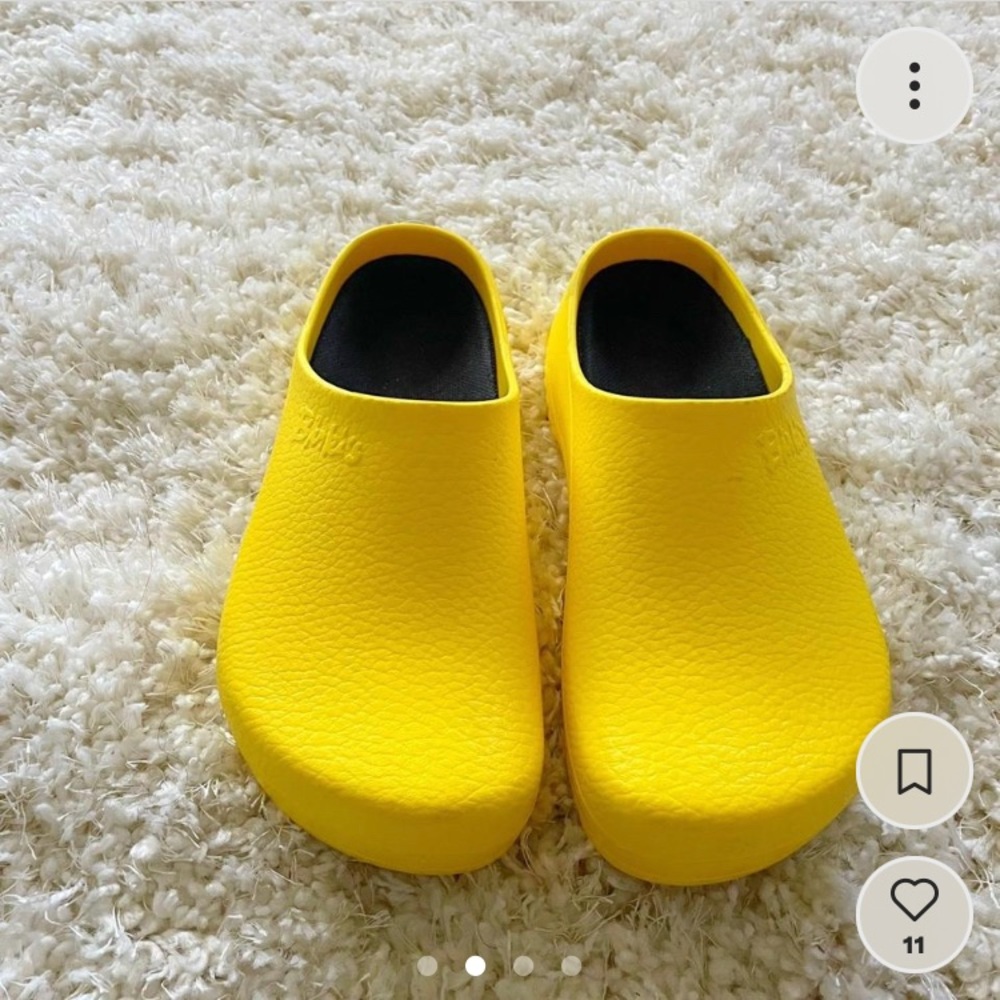 Birkenstock Super Birki yellow clogs